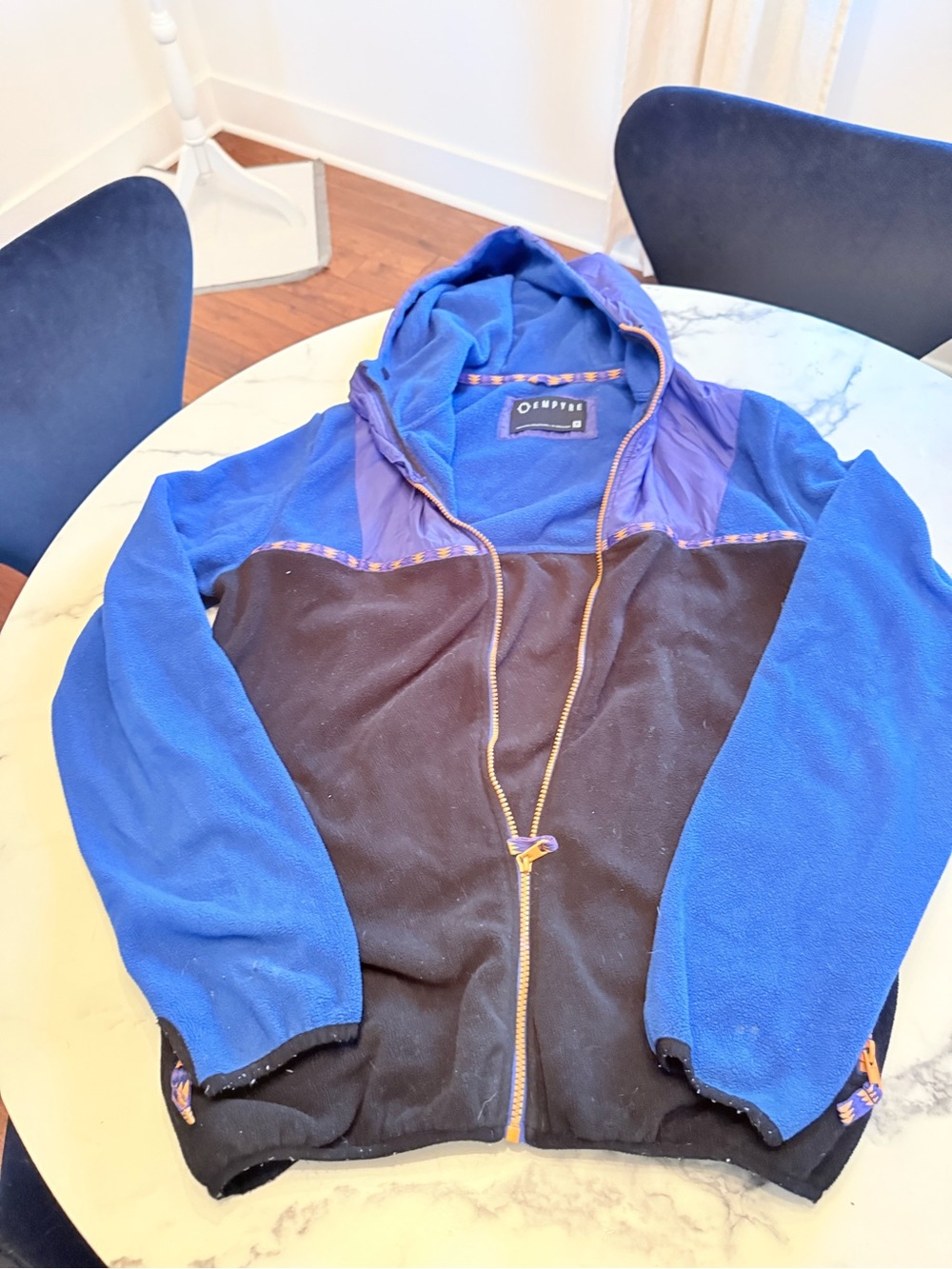 Empyre Blue and Black Hooded Lightweight Jacket